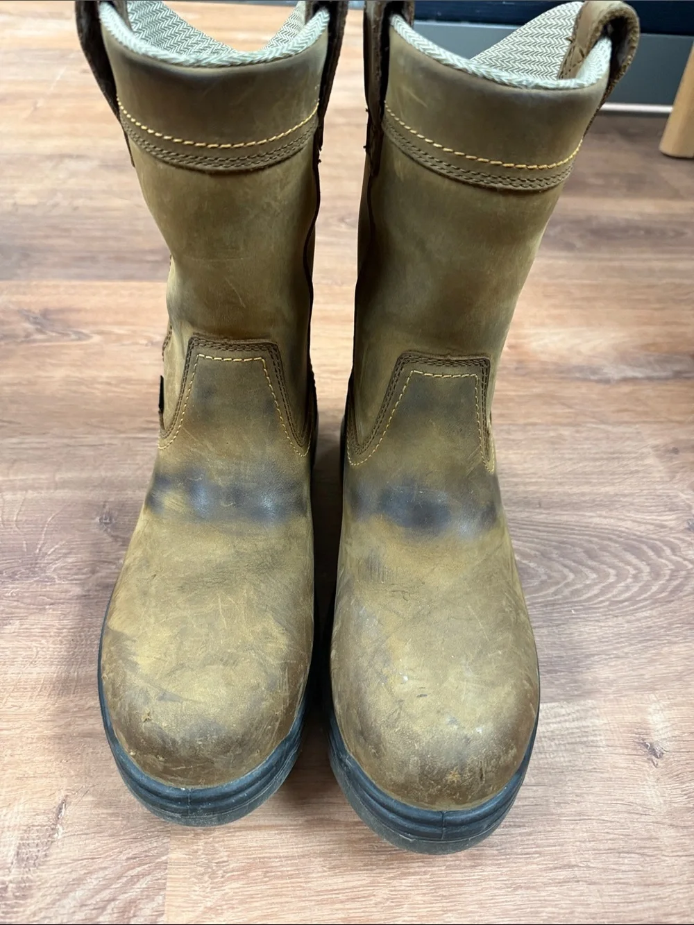 Men's Ariat Brown Leather Work Boots - All-Weather Comfort